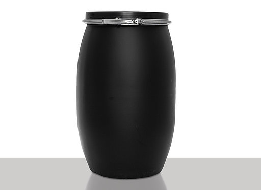 Open head drum: 120,0 liter, colour: black