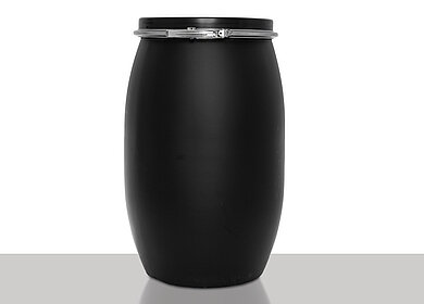 Open head drum: 120,0 liter, colour: black