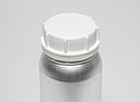 Aluminium bottle round shoulder: 625 milliliter, colour: matte silver stained