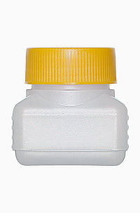 Kunststoff Vierkantflasche: 50 Milliliter, Farbe: natur