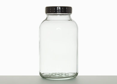 Wide neck bottle: 1,0 liter, colour: clear