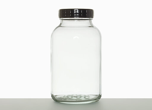 Weithalsglas: 1,0 Liter, Farbe: klar