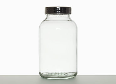 Wide neck bottle: 1,0 liter, colour: clear