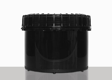 Kunststoff Schraubdeckeldose: 500 Milliliter, Farbe: schwarz