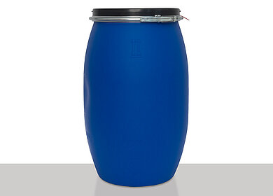 Open head drum: 120,0 liter, colour: blue