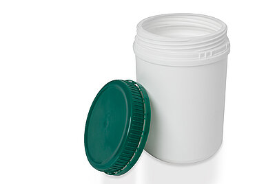 Kunststoff Schraubdeckeldose UN: 650 Milliliter, Farbe: weiß