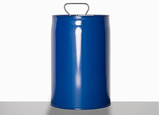 Stahlblech Kombi-Kanne: 12,0 Liter, Farbe: blau RAL 5010