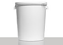 Plastic hobbock: 30,0 liter, colour: white