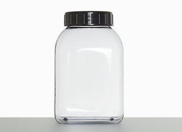 Square can 310-PVC: 2,0 liter, colour: clear