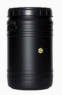 Conductive wide neck drum: 75,0 liter, colour: black
