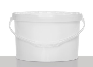 Oval bucket: 5,5 liter, colour: white
