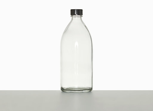 Narrow neck bottle: 500 milliliter, colour: clear