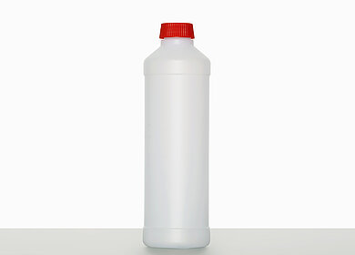 Kunststoff Rundflasche FRZG 500/28: 500 Milliliter, Farbe: natur