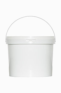 Plastic round bucket: 3,2 liter, colour: white