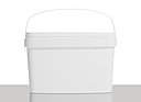 Square bucket: 6,5 liter, colour: white