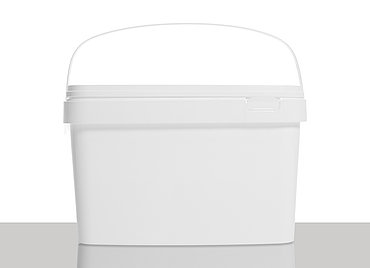 Square bucket: 6,5 liter, colour: white