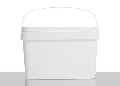 Square bucket: 6,5 liter, colour: white