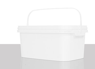 Kunststoff Rechteckeimer: 3,0 Liter, Farbe: weiß Kunststoff Rechteckeimer: 3,0 Liter, Farbe: weiß