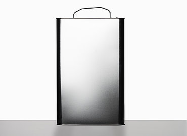 Tinplate canister: 20,0 liter, colour: blank