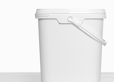 Kunststoff Rechteckeimer: 11,0 Liter, Farbe: weiß