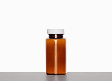 PET-Packer: 150 milliliter, colour: brown