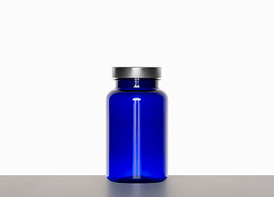 PET Packer: 200 Milliliter, Farbe: kobaltblau