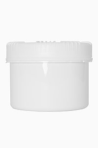 Screw lid can: 500 milliliter, colour: white