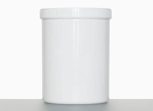 Screw cap can: 1,3 liter, colour: white