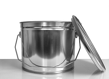 Weißblecheimer: 6,0 Liter, Farbe: blank