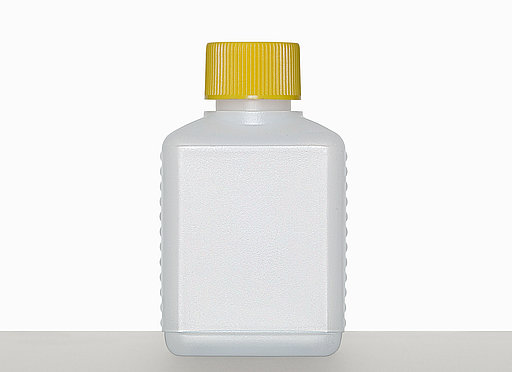 Kunststoff Vierkantflasche: 150 Milliliter, Farbe: natur