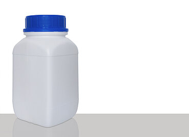 Kunststoff Chemikalienflasche: 1,5 Liter, Farbe: weiß