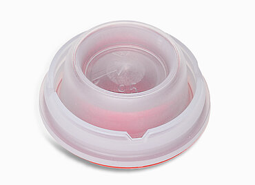 Prelldeckel mit Balg aus PP ø 42,0 mm Mündung