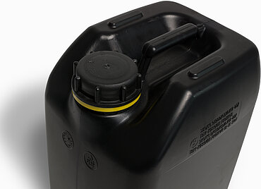 Plastic canister EX: 10,0 liter, colour: black