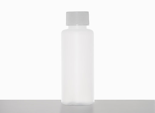 Kunststoff Rundflasche R 100/25: 100 Milliliter, Farbe: natur