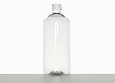 PET Flasche: 1,0 Liter, Farbe: klar transparent