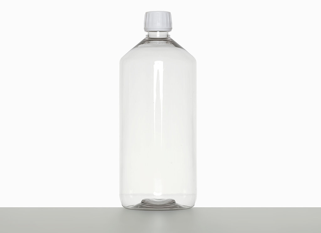 PET Flasche, 1,0 l aus PET in klar transparent