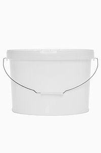 Oval bucket: 12,5 liter, colour: white