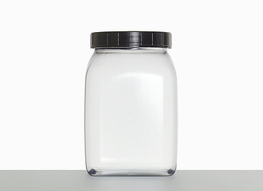 Square can 310-PVC: 1,0 liter, colour: clear
