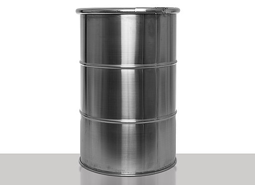 Edelstahl Deckelspundfass: 60,0 Liter, Farbe: Edelstahl matt
