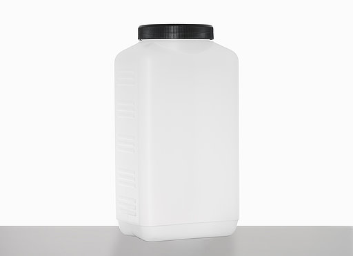 Square bottle: 2,0 liter, colour: natural
