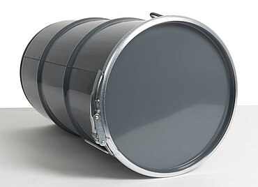 Stahlblech Hobbock zyl.: 30,0 Liter, Farbe: grau RAL 7012