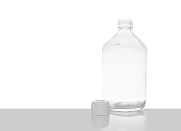 Leichte Verpackungsflasche: 500 Milliliter, Farbe: klar Leichte Verpackungsflasche: 500 Milliliter, Farbe: klar