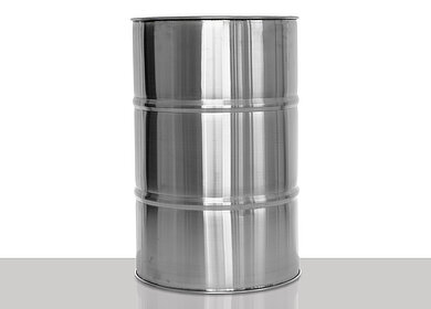 Stainless steel tight head drum: 100,0 liter, colour: matte stainless steel
