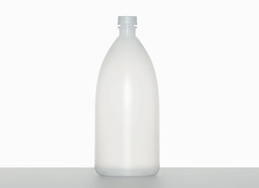 Laboratory bottle: 2,0 liter, colour: natural