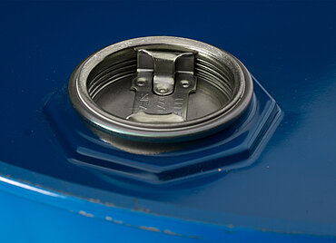 Stahlblech Spundfass i.l.: 216,0 Liter, Farbe: blau RAL 5010