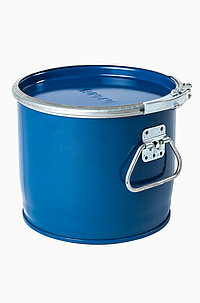 Sheet steel recovery drum: 6,0 liter, colour: blue RAL 5010