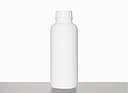 Round bottle fluorinated: 1,0 liter, colour: white