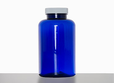 PET-Packer: 500 milliliter, colour: cobalt blue
