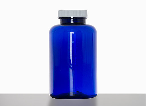 PET-Packer: 500 milliliter, colour: cobalt blue