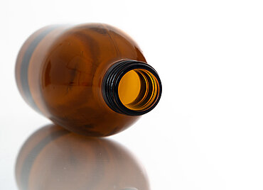 Sirupflasche leicht: 300 Milliliter, Farbe: braun